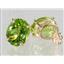 14k Gold Post Earrings, Peridot, E102