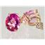 14k Gold Post Earrings, Pure Pink Topaz, E102