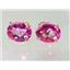 14k Gold Post Earrings, Pure Pink Topaz, E102