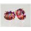14k Gold Post Earrings, Twilight Fire Topaz, E102
