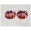14k Gold Post Earrings, Twilight Fire Topaz, E102