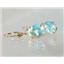 14k Gold Leverback Earrings, Mercury Mist Topaz, E207