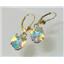 14k Gold Leverback Earrings, Mercury Mist Topaz, E207