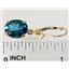 Custom Listing: 14K Gold Leverback Earrings, London Blue Topaz, E107