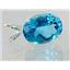 925 Sterling Silver Pendant, Swiss Blue Topaz, SP004