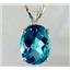 925 Sterling Silver Pendant, Swiss Blue Topaz, SP004