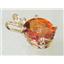 P022, Twilight Fire Topaz 14K Gold Pendant w/accent
