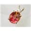 P022, Twilight Fire Topaz 14K Gold Pendant w/accent