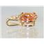 P022, Twilight Fire Topaz 14K Gold Pendant w/accent