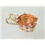 P022, Twilight Fire Topaz 14K Gold Pendant w/accent