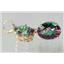 14k Gold Leverback Earrings, Mystic Fire Topaz, E407