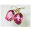 14k Gold Leverback Earrings, Pure Pink Topaz, E407