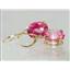 14k Gold Leverback Earrings, Pure Pink Topaz, E407
