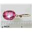 14k Gold Leverback Earrings, Pure Pink Topaz, E407
