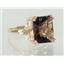 10K, 14K or 18K Gold Ladies Ring, Smoky Quartz (Concave Cut), R188