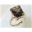 10K, 14K or 18K Gold Ladies Ring, Smoky Quartz (Concave Cut), R188