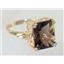 10K, 14K or 18K Gold Ladies Ring, Smoky Quartz (Concave Cut), R188