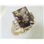 10K, 14K or 18K Gold Ladies Ring, Smoky Quartz (Concave Cut), R201