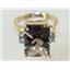 10K, 14K or 18K Gold Ladies Ring, Smoky Quartz (Concave Cut), R201