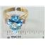 10K, 14K or 18K Gold Ladies Ring, Concave Cut Sky Blue Topaz, R244