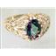 10K, 14K or 18K Gold Ladies Ring, Mystic Fire Topaz, R113