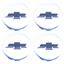 Set of 4 2 Inch Black 2019 Chevy Cruze Bowtie Center Caps 42576964