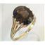 10K, 14K or 18K Gold Ladies Ring, Smoky Quartz Concave Cut, R280