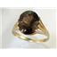 10K, 14K or 18K Gold Ladies Ring, Smoky Quartz Concave Cut, R280