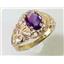 10K, 14K or 18K Gold Ladies Ring, Amethyst, R113