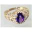 10K, 14K or 18K Gold Ladies Ring, Amethyst, R113