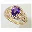 10K, 14K or 18K Gold Ladies Ring, Amethyst, R113