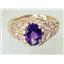 10K, 14K or 18K Gold Ladies Ring, Amethyst, R113
