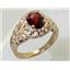 10K, 14K or 18K Gold Ladies Ring, Mozambique Garnet, R113
