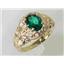 10K, 14K or 18K Gold Ladies Ring, Russian Nanocrystal Emerald, R113