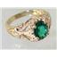 10K, 14K or 18K Gold Ladies Ring, Russian Nanocrystal Emerald, R113