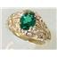 10K, 14K or 18K Gold Ladies Ring, Russian Nanocrystal Emerald, R113