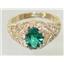 10K, 14K or 18K Gold Ladies Ring, Russian Nanocrystal Emerald, R113