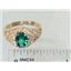 10K, 14K or 18K Gold Ladies Ring, Russian Nanocrystal Emerald, R113