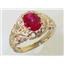 10K, 14K or 18K Gold Ladies Ring, Created Ruby, R113