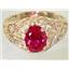 10K, 14K or 18K Gold Ladies Ring, Created Ruby, R113