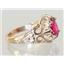 10K, 14K or 18K Gold Ladies Ring, Created Ruby, R113