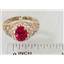 10K, 14K or 18K Gold Ladies Ring, Created Ruby, R113