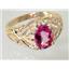 10K, 14K or 18K Gold Ladies Ring, Pure Pink Topaz, R113