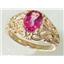 10K, 14K or 18K Gold Ladies Ring, Pure Pink Topaz, R113