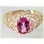 10K, 14K or 18K Gold Ladies Ring, Pure Pink Topaz, R113