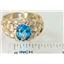 10K, 14K or 18K Men's Gold Ring, Swiss Blue Topaz, R168