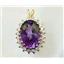 P270, Amethyst 14K Gold Pendant