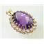 P270, Amethyst 14K Gold Pendant
