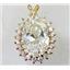 P270, Cubic Zirconia 14K Gold Pendant