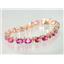 B001, Pure Pink Topaz Gold Bracelet